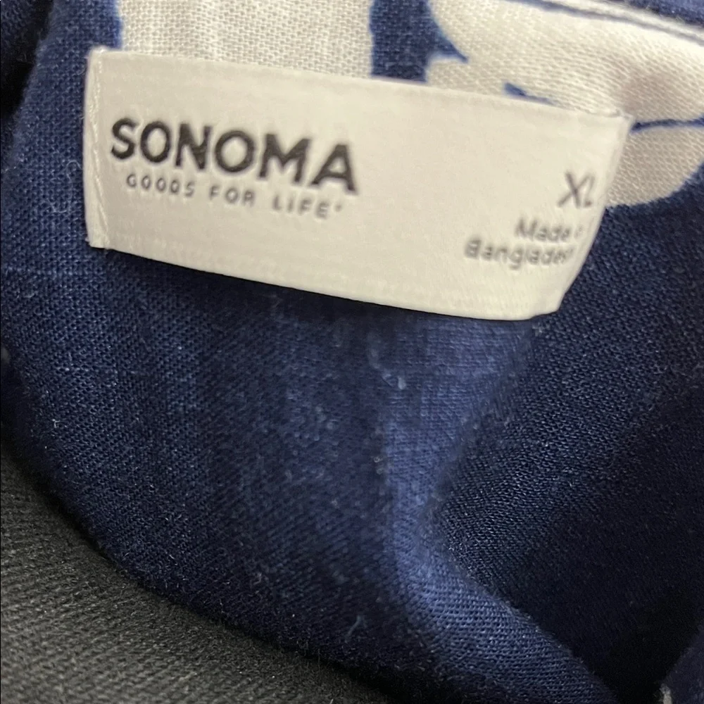 Sonoma Blue and White Tropical Midi Dress - Picture 2 of 7